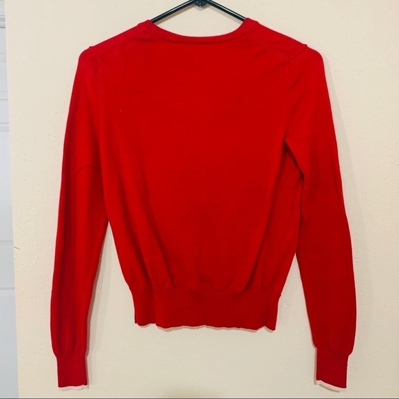 Tommy Hilfiger Cotton button Down Cardigan Red Med Stars size XS holidays - Picture 7 of 8